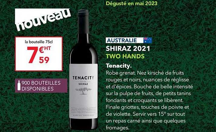 shiraz 2021 two hands tenacity