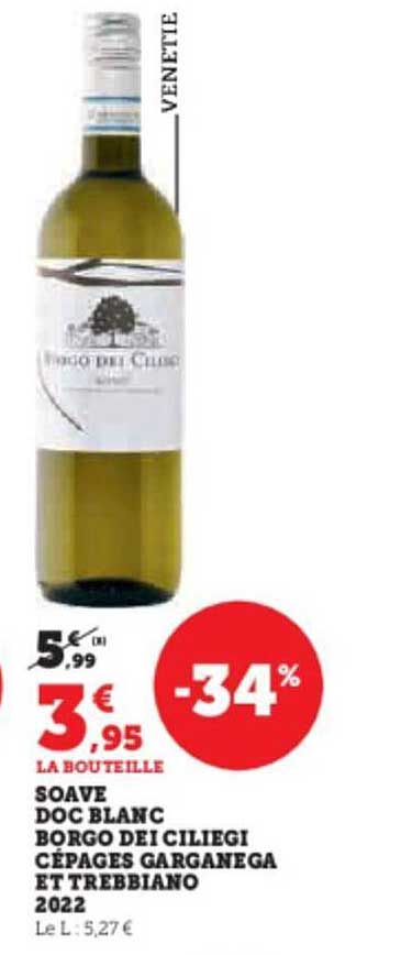 soave doc blanc borgo dei ciliegi cépages garganega et trebbiano 2022