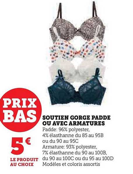soutien gorge padde ou avec armatures