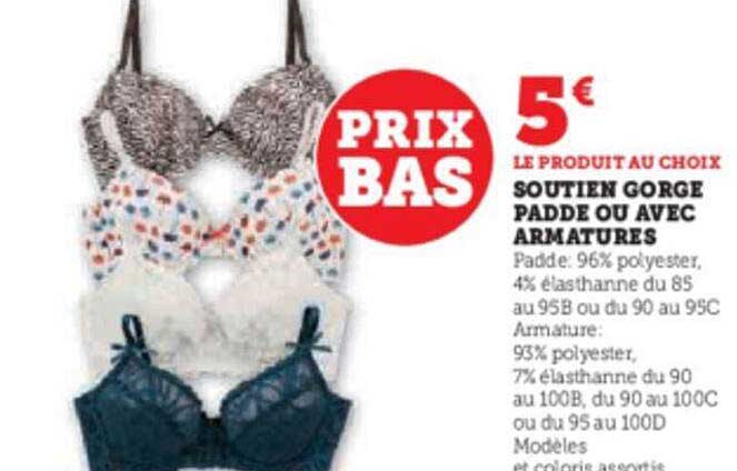 Soutien Gorge Padde Ou Avec Armatures
