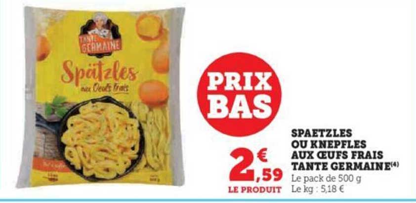 Spaetzles Ou Knepfles Aux œufs Frais Tante Germaine