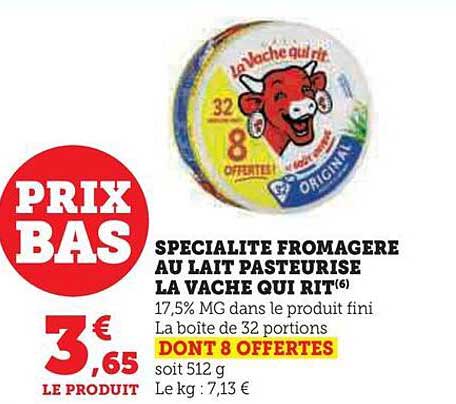 specialite fomagere au lait pasteurise la vache qui irt