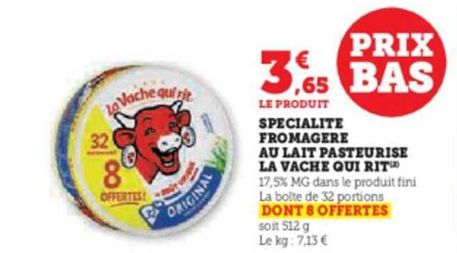 spécialité fromagère au lait pasteurisé la vache qui rit