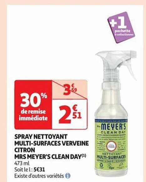 spray nettoyant multi-surfaces verveine citron mrs meyer's clean day