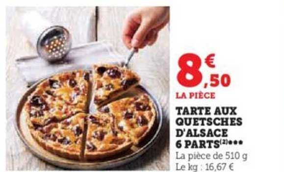 Tarte Aux Quetsches D'alsace 6 Parts