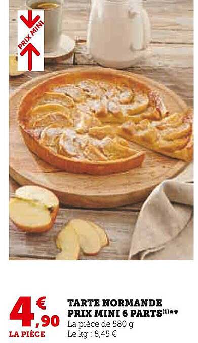 tarte normande prix mini 6 parts