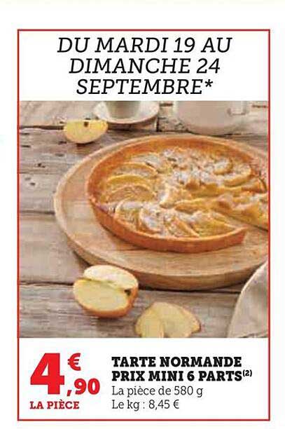 Tarte Normande Prix Mini 6 Parts