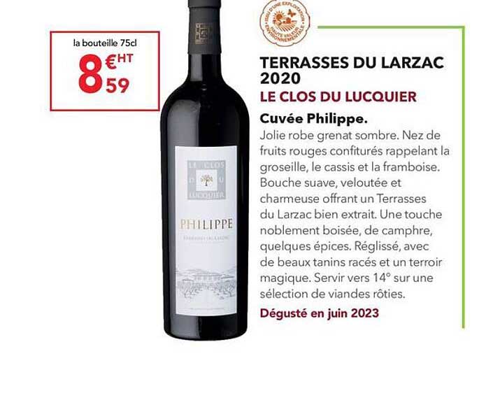terrasses du larzac 2020 le clos du lucquier cuvée philippe