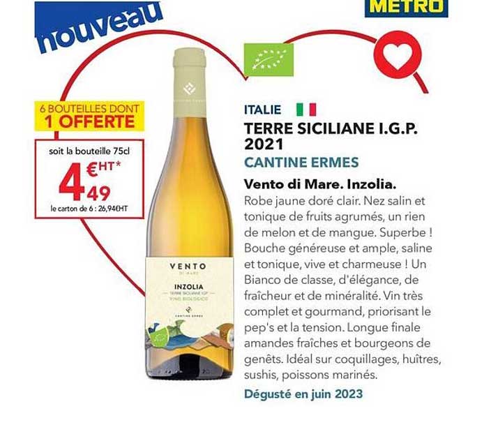 terre siciliane i.g.p. 2021 cantine ermes vento di mare inzolia