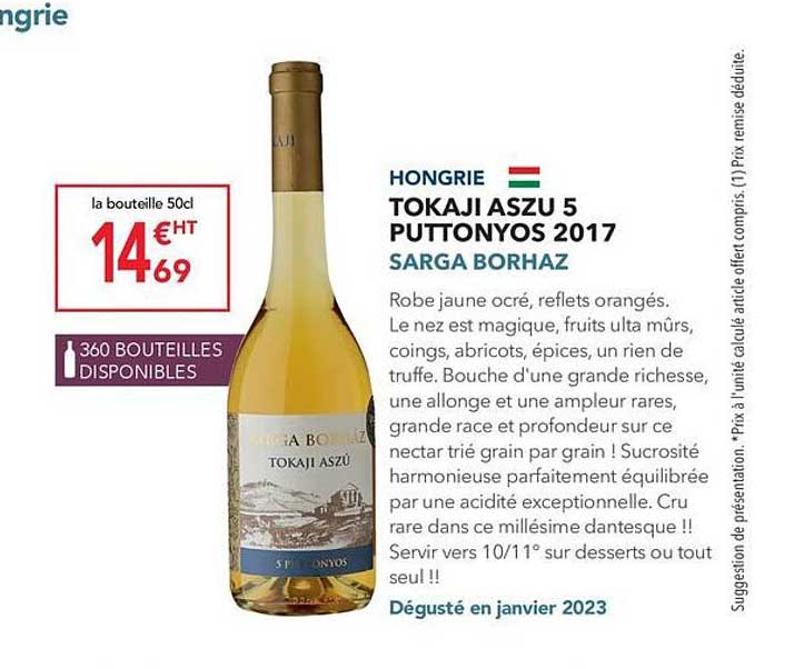 tokaji aszu 5 puttonyos 2017 sarga borhaz