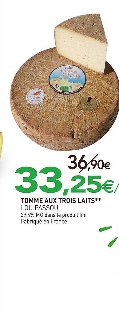 tomme aux trois laits lou passou