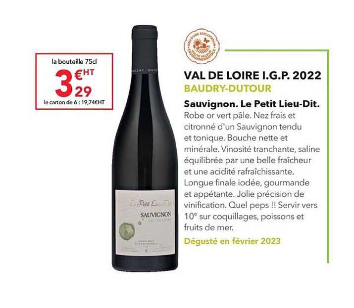 val de loire i.g.p. 2022 baudry-dutour