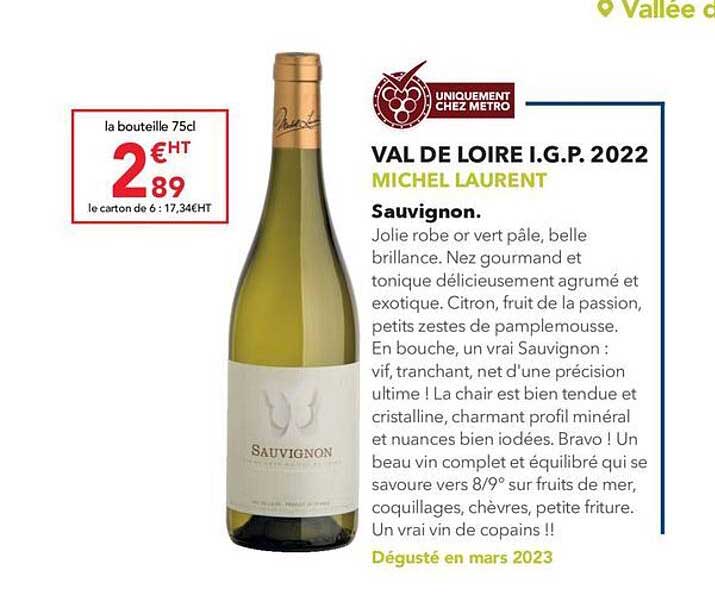 val de loire i.g.p. 2022 michel laurent sauvignon