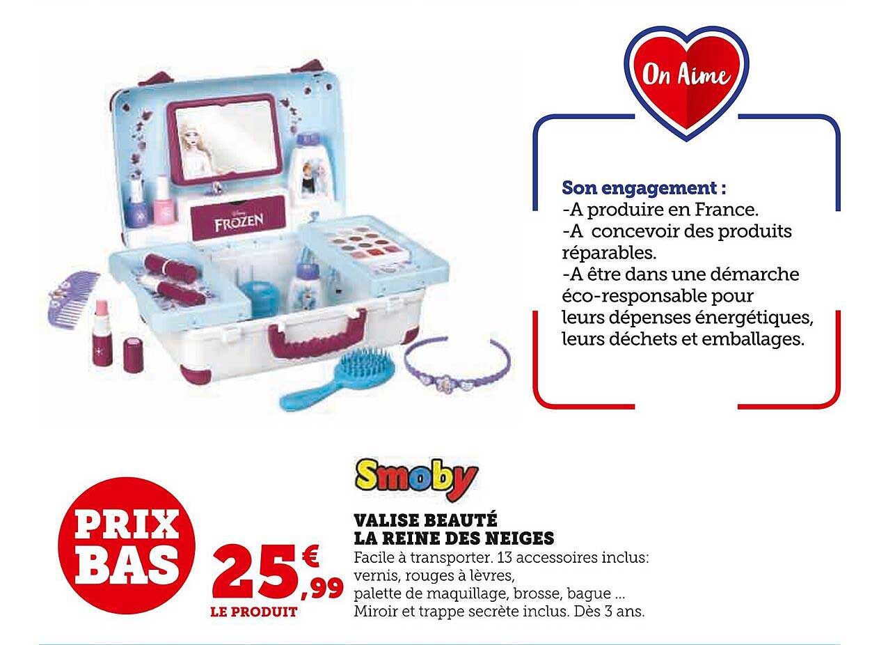 valise beauté la reine des neiges smoby