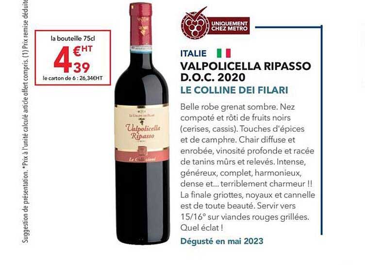 valpolicella ripasso d.o.c. 2020 le colline dei filari
