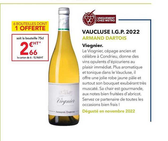 vaucluse i.g.p. 2022 armand dartois viognier