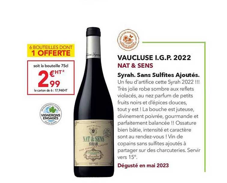 vaucluse i.g.p. 2022 nat & sens