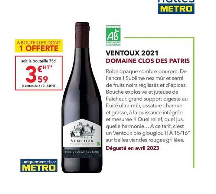ventoux 2021 domaine clos des patris