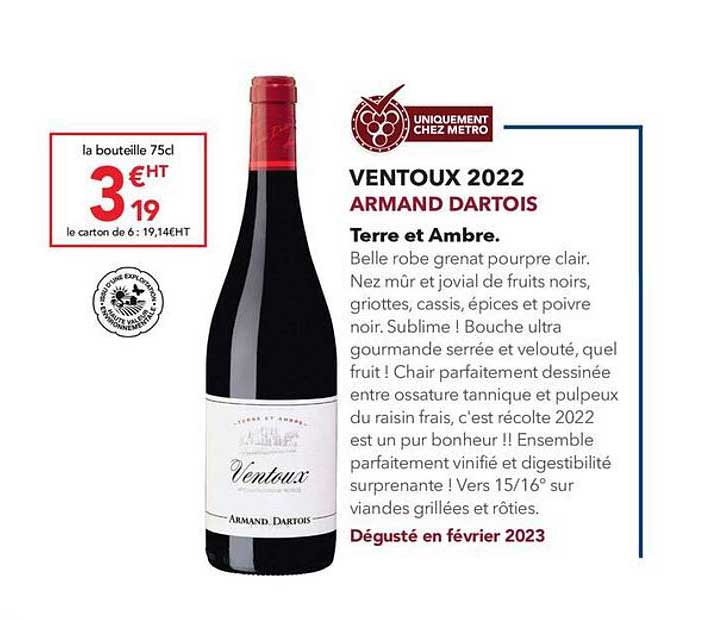 ventoux 2022 armand dartois terre et ambre