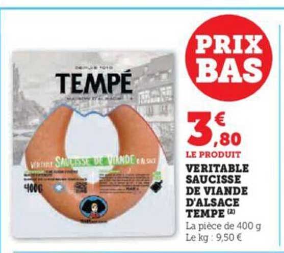 Véritable Saucisse De Viande D'alsace Tempé