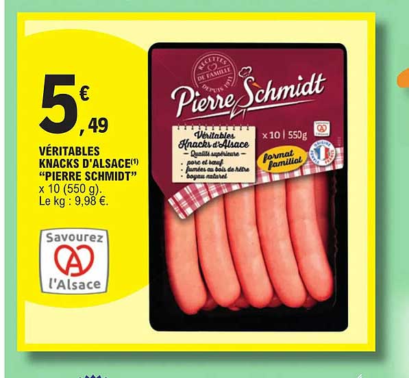 véritables knacks d'alsace "pierre schmidt"