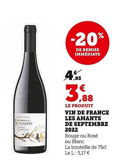 vin de france les amants de septembre 2022