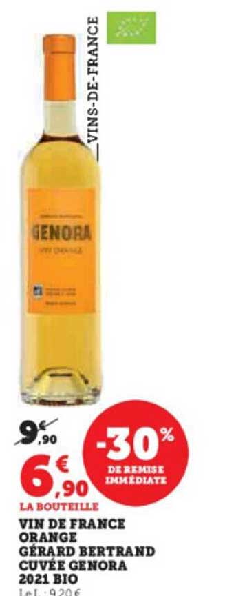 vin de france orange gérard bertrand cuvée genora 2021 bio