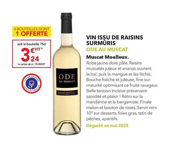 vin issu de raisins surmûris ode au muscat