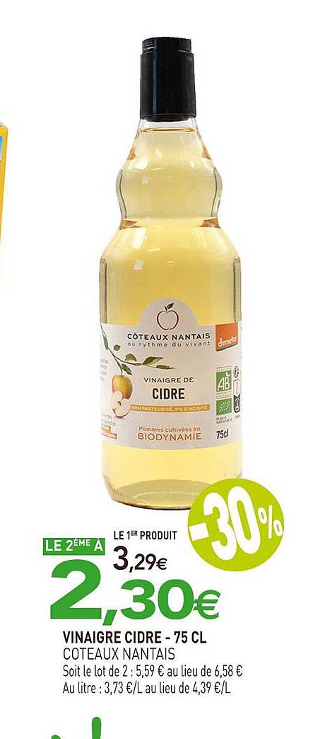 vinaigre cidre côteaux nantais - 75 cl