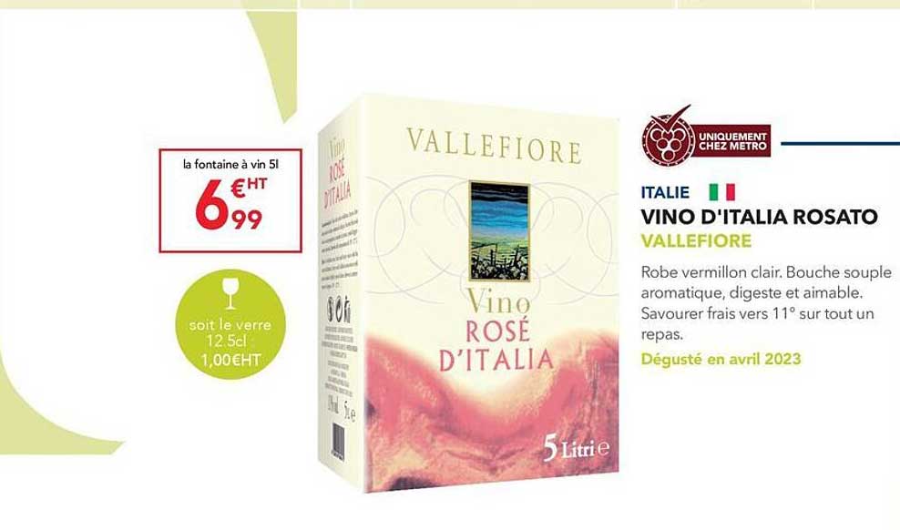 vino d'italia rosato vallefiore