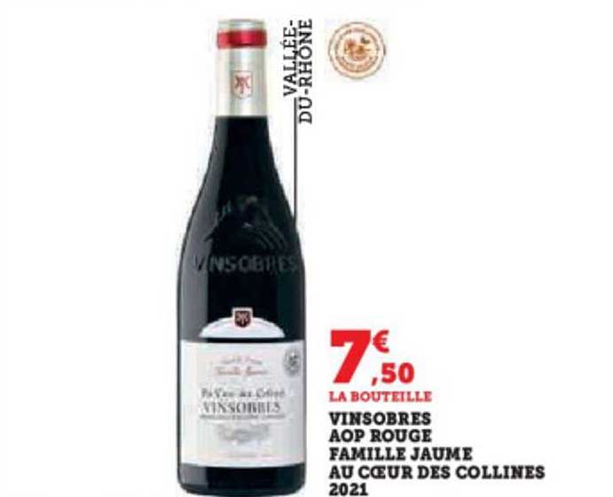 vinsobres aop rouge famille jaume au cœur des collines 2021
