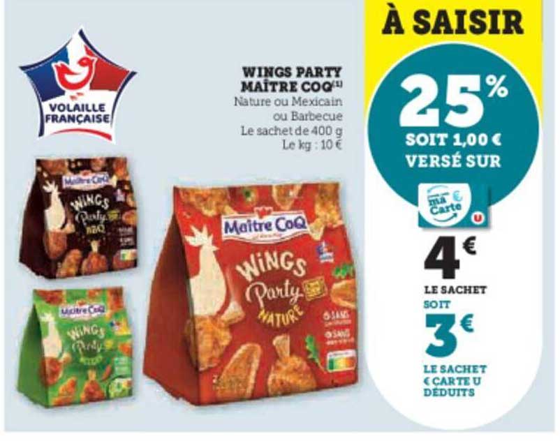 wings party maître coq