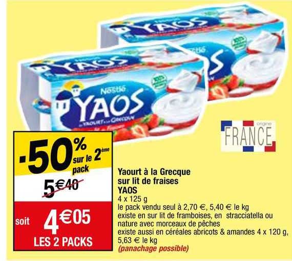 Yaourt à La Grecque Sur Lit De Fraises Yaos