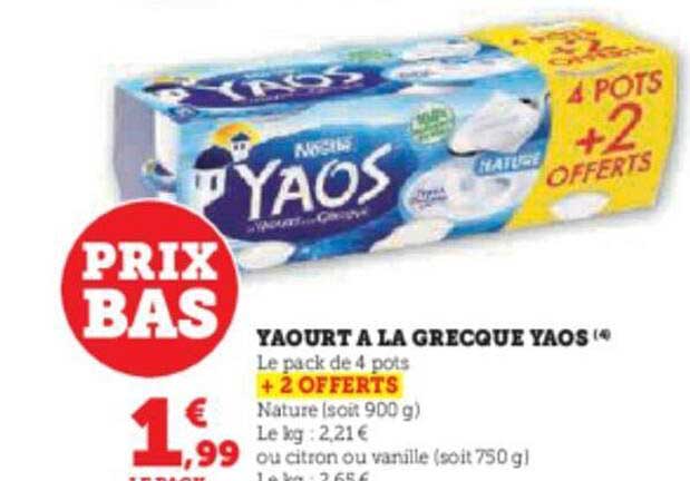 Yaourt à La Grecque Yaos