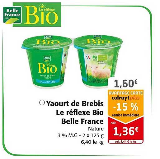 yaourt de brebis le réflexe bio belle france