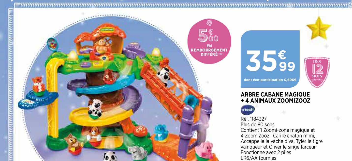 Arbre Cabane Magique + 4 Animaux Zoomizooz