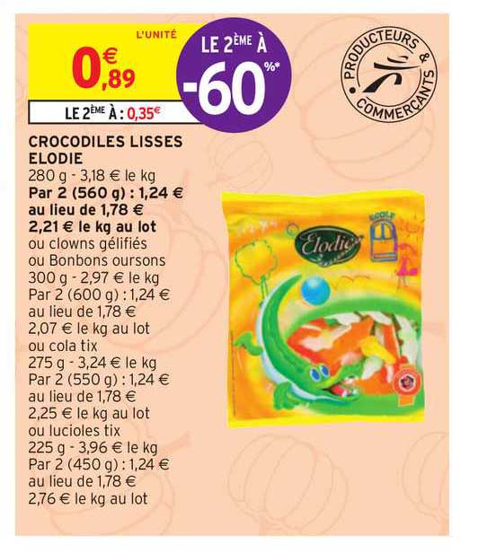 Crocodiles Lisses Elodie Le 2ème à -60%