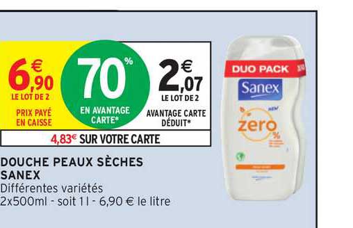 Douche Peaux Sèches Sanex