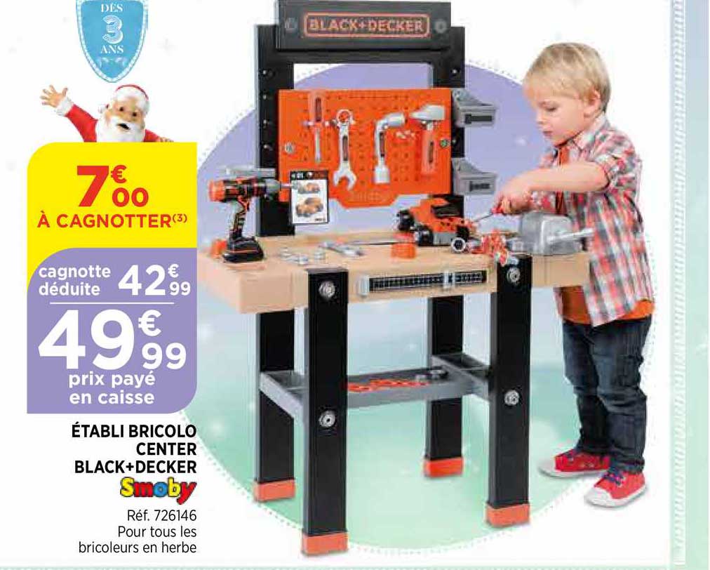 établi Bricolo Center Black+decker Smoby