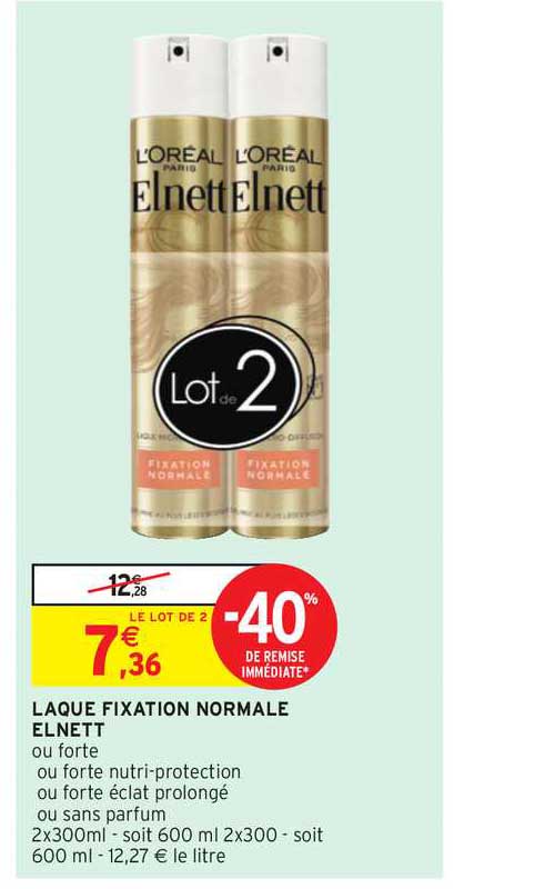 laque fixation normale elnett -40% remise immédiate