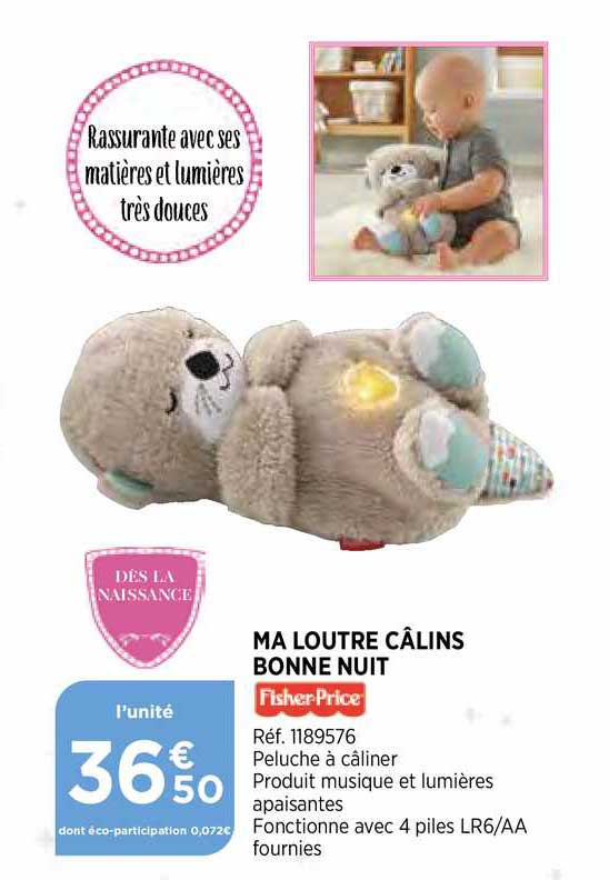 ma loutre câlins bonne nuit fischer price