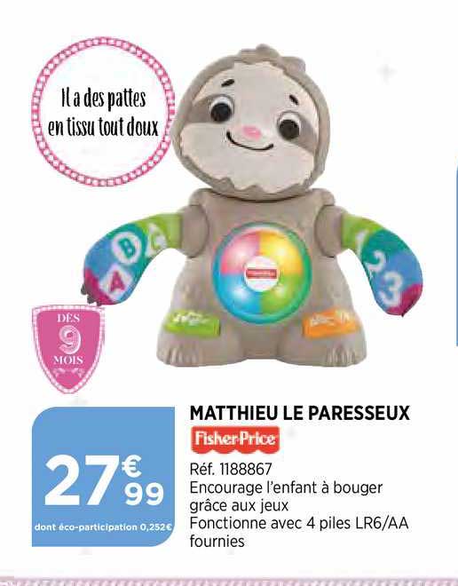 matthieu le paresseux fisher price