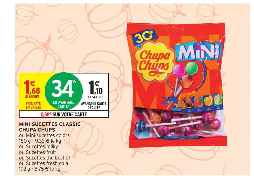 mini sucettes classic chupa chups