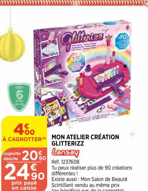 mon atelier création glitterizz lansay