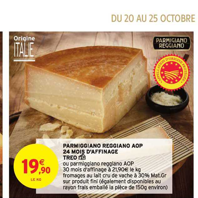 permiggiano aop 24 mois d'affinage treo