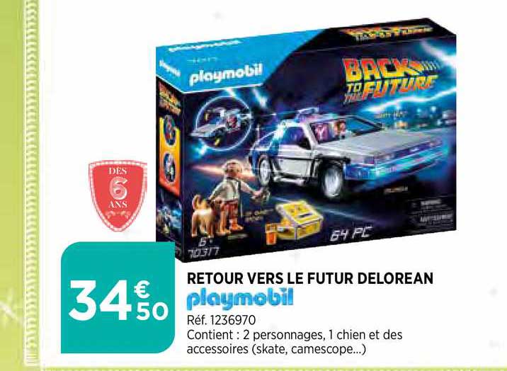 retour vers le futur delorean playmobil