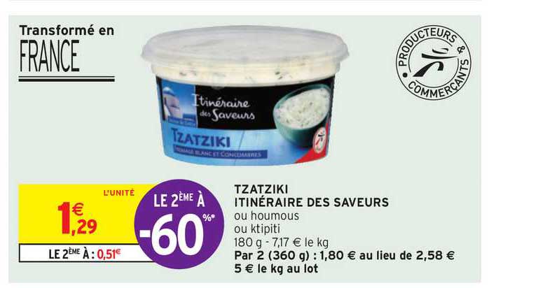 Tzatziki Itinéraire Des Saveurs Le 2ème à -60%