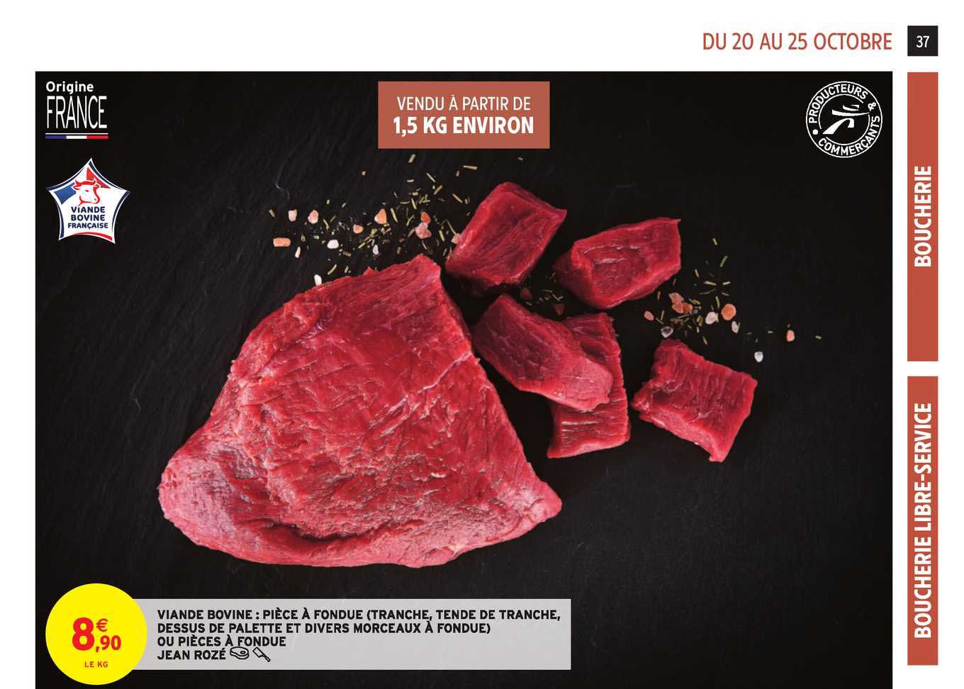 viande bovine pièce à fondue tranche tende de tranche dessus de palette et divers morceaux à fondue ou pièces à fondue jean rozé