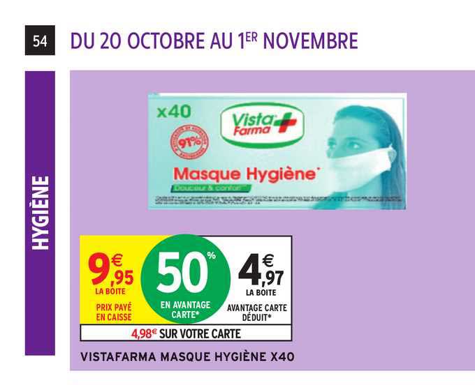 vistafarma masque hygiène x40