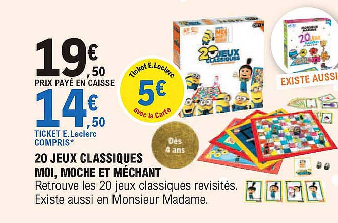 20 jeux classiques moi, moche et méchant